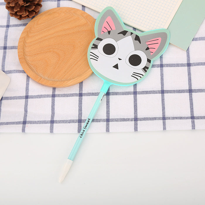 Wholesale Cartoon Cat Fan Plastic Ballpoint Pen JDC-BP-Liuj003