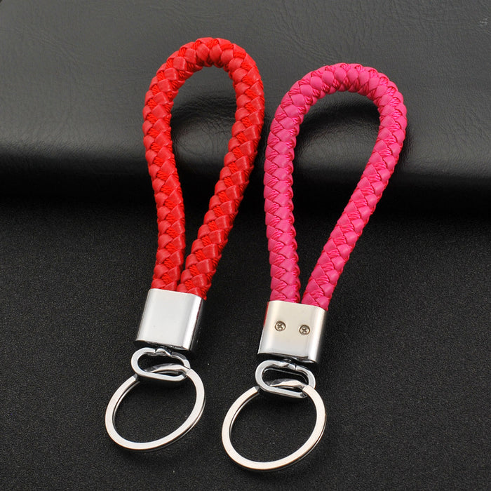 Jewelry WholesaleWholesale Braided Leather Cord Car Metal Keychain MOQ≥2 JDC-KC-XinS001 Keychains 新尚 %variant_option1% %variant_option2% %variant_option3%  Factory Price JoyasDeChina Joyas De China