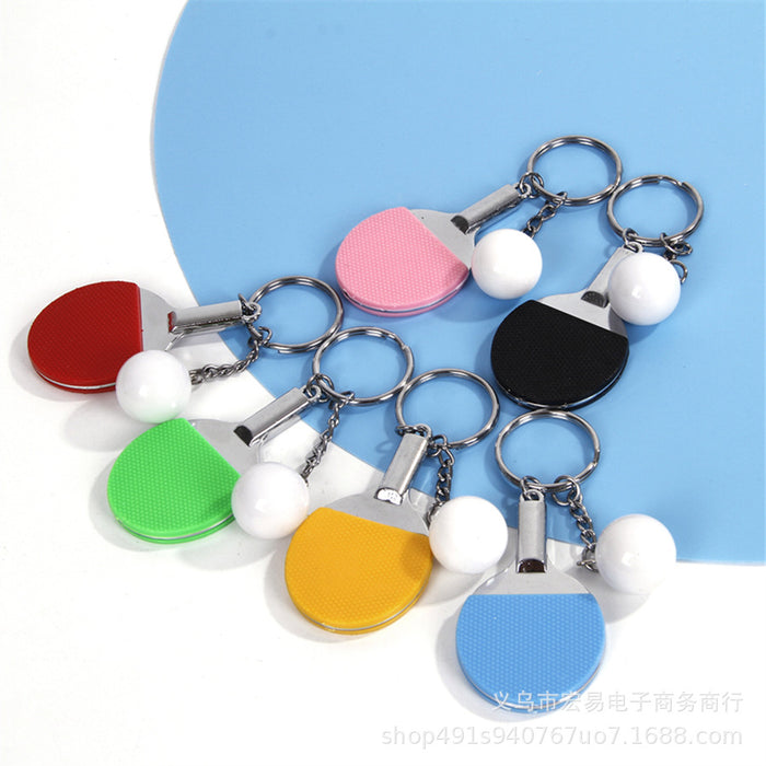 Wholesale Mini Table Tennis Racket Baseball Tennis Tennis Racket Keychain MOQ≥10 JDC-KC-HongYi001