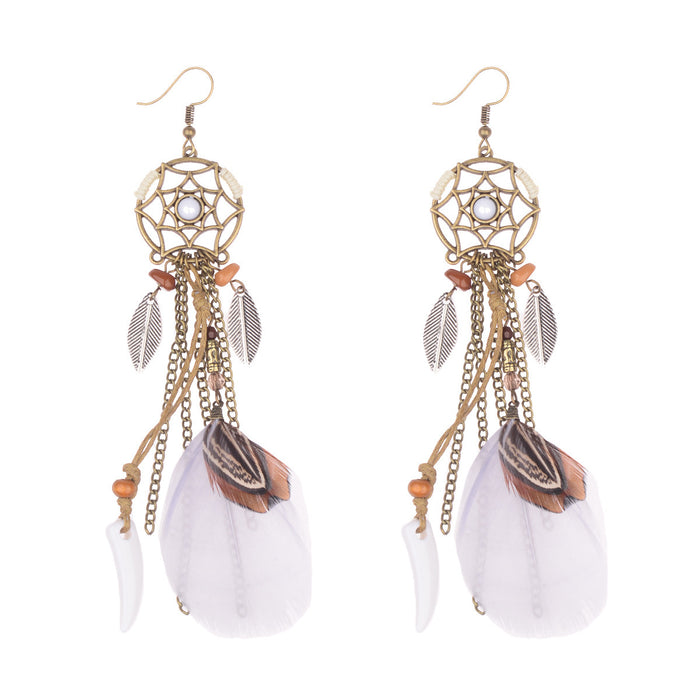 Wholesale Boho Fashion Dream Catcher Earrings JDC-ES-HH017