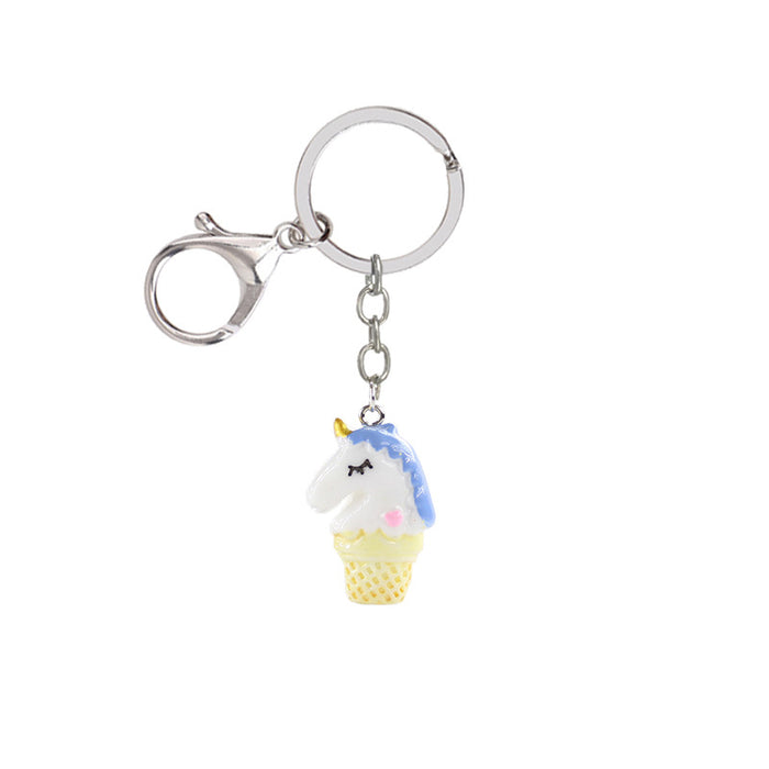 Wholesale Keychains Alloy Resin Unicorn Cute Cartoon JDC-KC-YouChi001