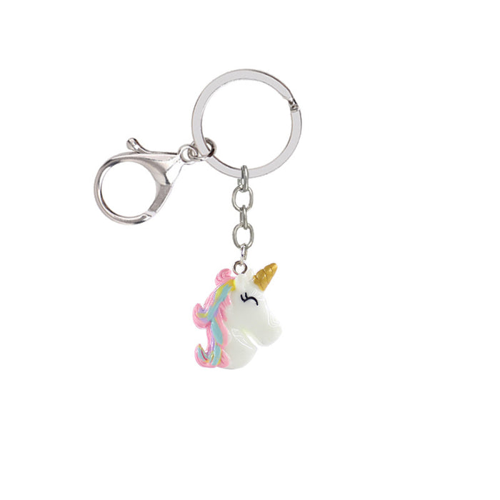 Wholesale Keychains Alloy Resin Unicorn Cute Cartoon JDC-KC-YouChi001