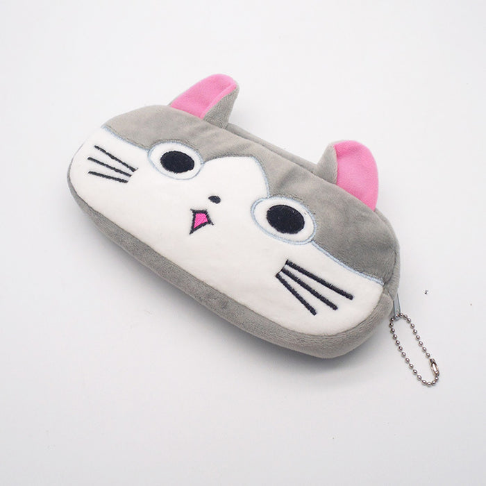 Wholesale Pencil Bags Plush Cute Cartoon Animal Large Capacity MOQ≥3 JDC-PB-ShiD002