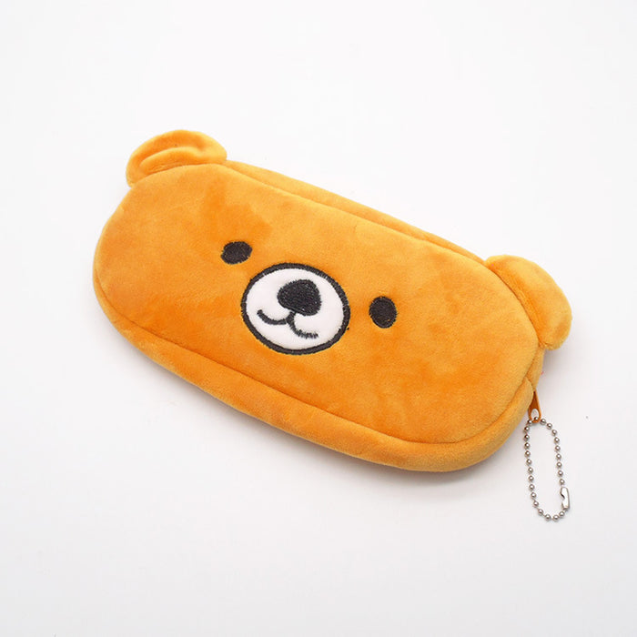 Wholesale Pencil Bags Plush Cute Cartoon Animal Large Capacity MOQ≥3 JDC-PB-ShiD002