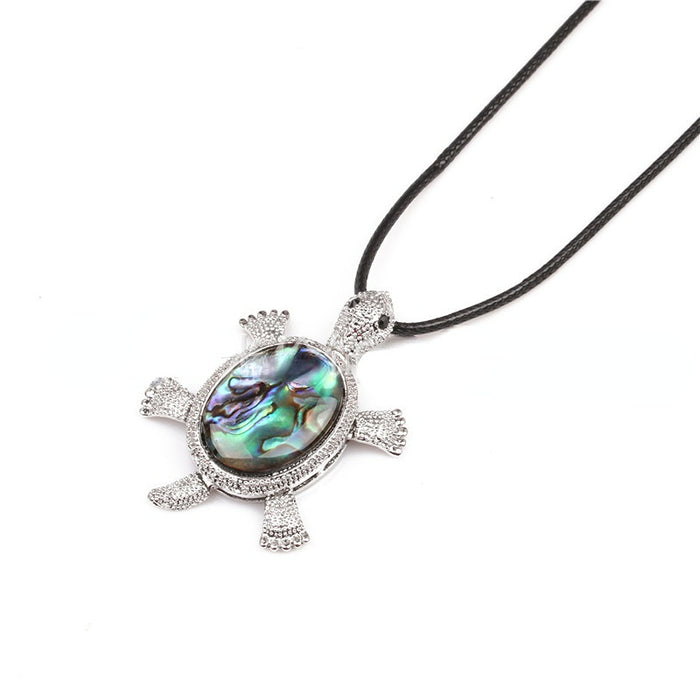 Wholesale Abalone Shell Turtle Pendant Necklace JDC-NE-ML148