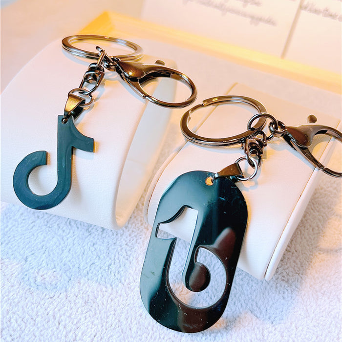 Wholesale Musical Note Stainless Steel Keychain JDC-KC-YCYK011