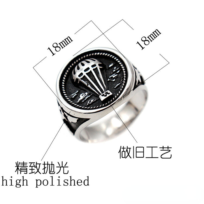 Wholesale Hot Air Balloon Stainless Steel Men's Ring MOQ≥2 JDC-RS-YiR002