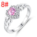 Jewelry WholesaleWholesale Heart Shaped Pink Zircon Crystal Electroplated Copper Ring JDC-RS-MiMeng068 Rings 米萌 %variant_option1% %variant_option2% %variant_option3%  Factory Price JoyasDeChina Joyas De China