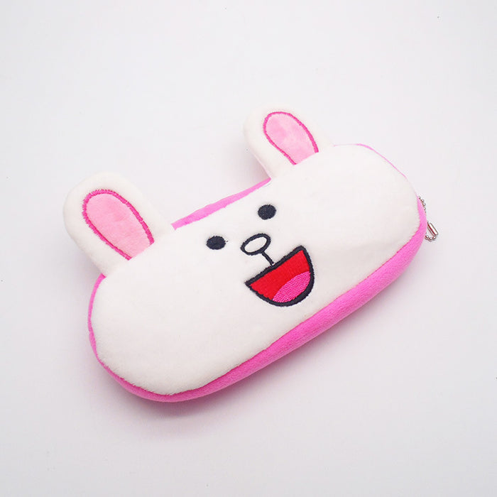 Wholesale Pencil Bags Plush Cute Cartoon Animal Large Capacity MOQ≥3 JDC-PB-ShiD002