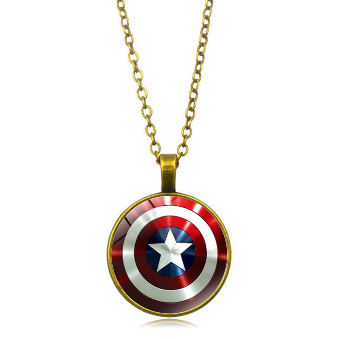 Jewelry WholesaleWholesale Alloy Glass Piece Shield Time Gemstone Necklace JDC-NE-Hengx004 Necklaces 横湘 %variant_option1% %variant_option2% %variant_option3%  Factory Price JoyasDeChina Joyas De China