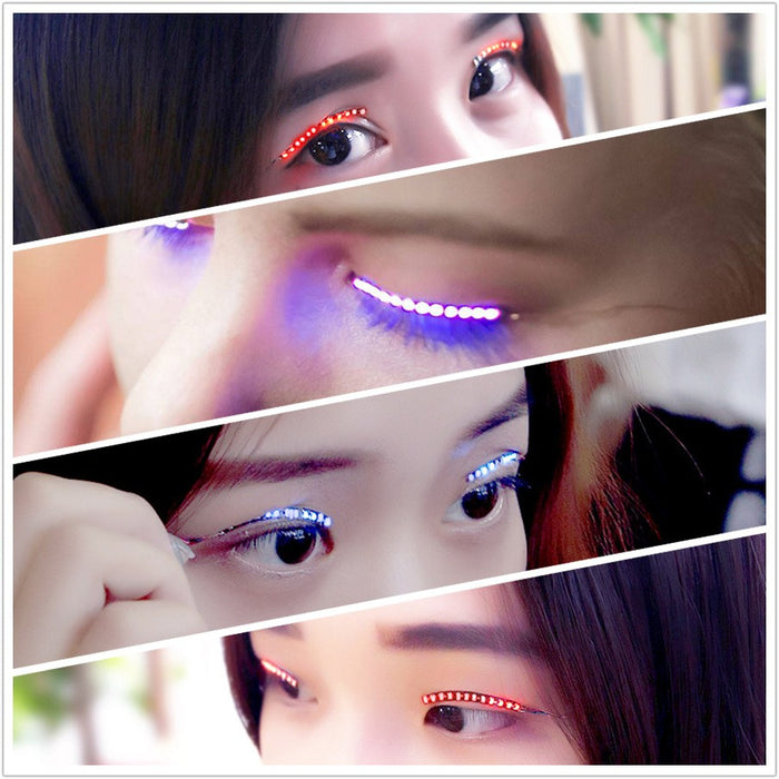 Wholesale eyelashes man-made fiber LED false eyelashes MOQ≥2 JDC-EY-YJia001