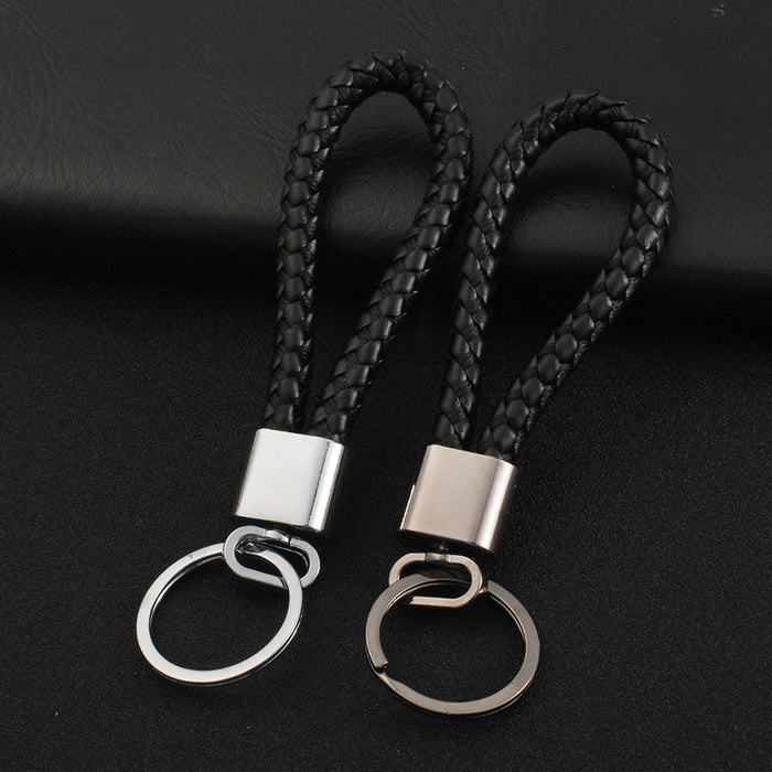 Jewelry WholesaleWholesale Braided Leather Cord Car Metal Keychain MOQ≥2 JDC-KC-XinS001 Keychains 新尚 %variant_option1% %variant_option2% %variant_option3%  Factory Price JoyasDeChina Joyas De China