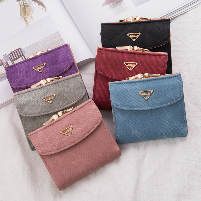 Jewelry WholesaleWholesale two fold small teaching bag multi-card student wallet JDC--WT-ZhaoP003 Wallet 朝飘 %variant_option1% %variant_option2% %variant_option3%  Factory Price JoyasDeChina Joyas De China