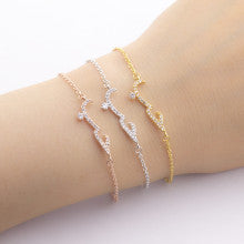 Wholesale Four Petals Three Leaf Jewelry Stainless Steel Lucky Bracelet JDC-BT-MengX002