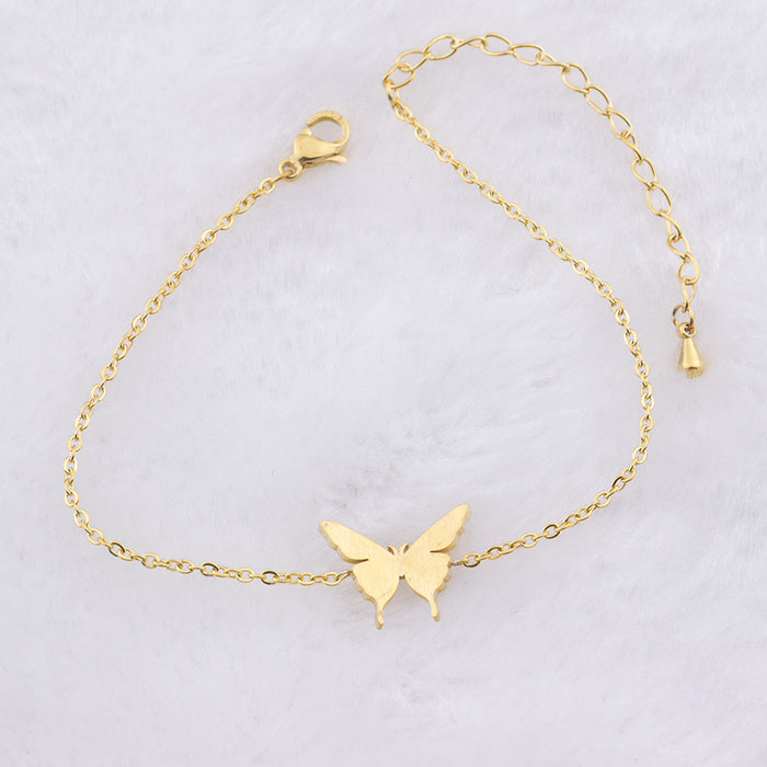 Wholesale Bracelet Stainless Steel Micro Inlay Electroplating Butterfly Bracelet For Women JDC-BT-MengJ002