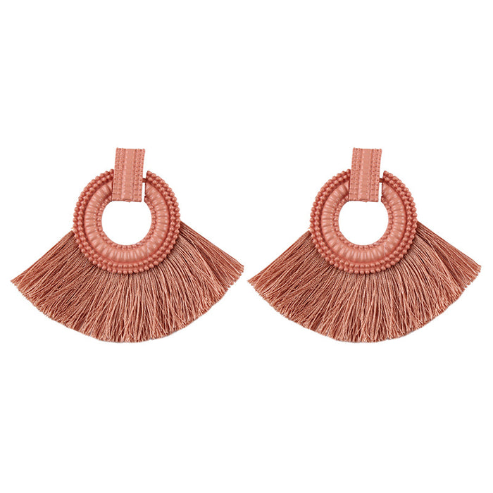 Jewelry WholesaleWholesale Hand Braided Tassel Earrings JDC-ES-JQ231 Earrings 佳琪 %variant_option1% %variant_option2% %variant_option3%  Factory Price JoyasDeChina Joyas De China