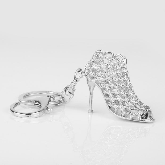 Wholesale crystal high heels car key chain metal key ring chain JDC-KC-AngJ004
