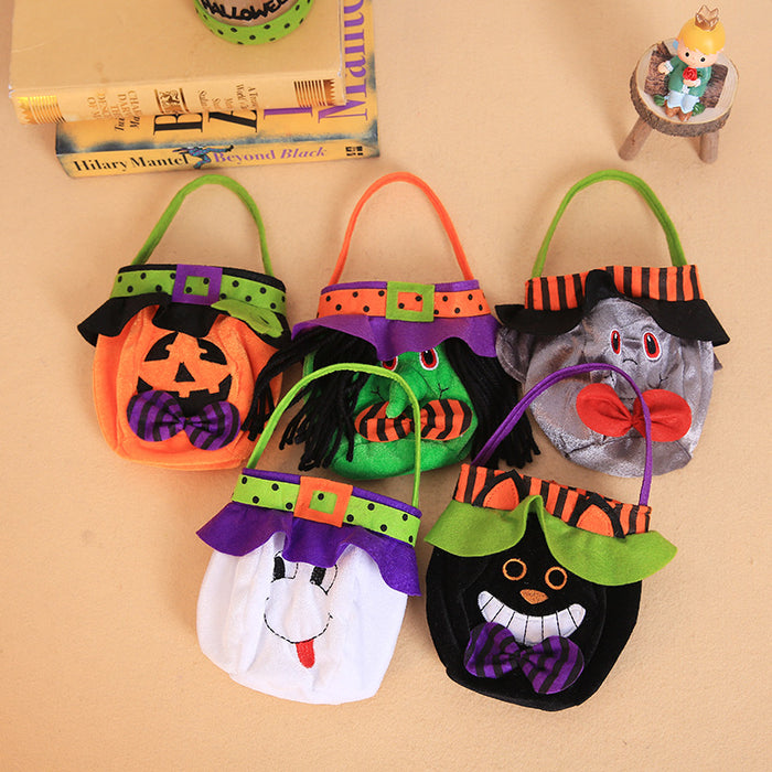 Wholesale Gift Bags Non Woven Halloween Witch Pumpkin Tote Candy Bag MOQ≥2 JDC-GB-MinG001