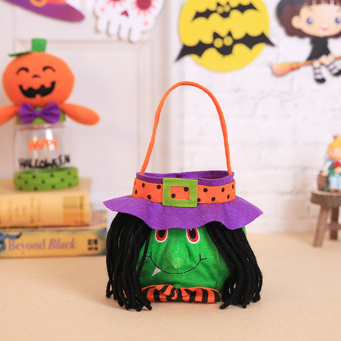 Wholesale Gift Bags Non Woven Halloween Witch Pumpkin Tote Candy Bag MOQ≥2 JDC-GB-MinG001