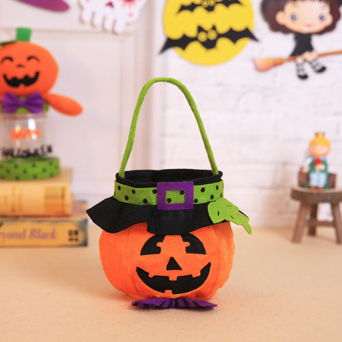 Wholesale Gift Bags Non Woven Halloween Witch Pumpkin Tote Candy Bag MOQ≥2 JDC-GB-MinG001