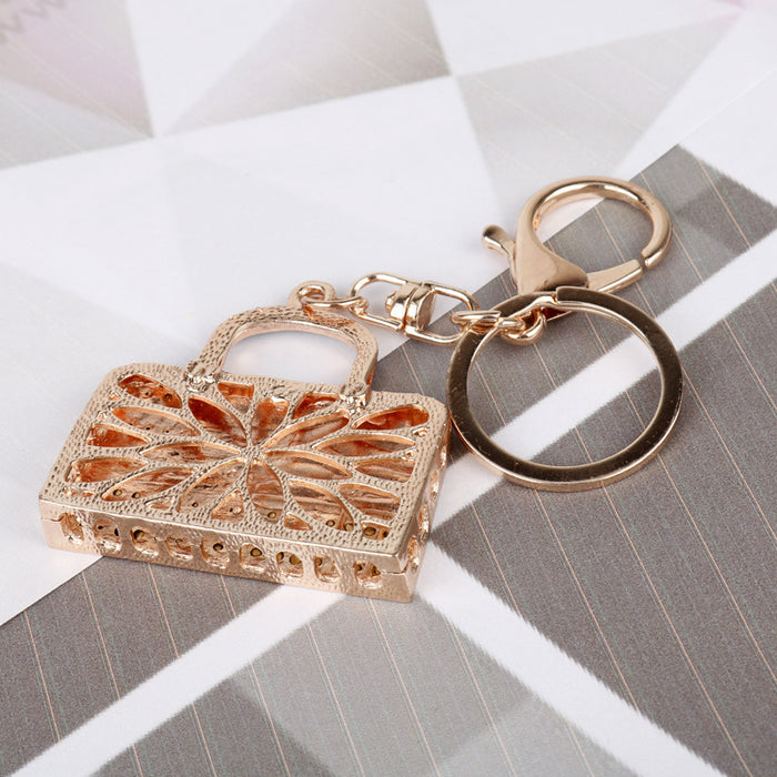 Wholesale 4th of July Independence Day handbag keychain diamond car key chain JDC-KC-GSAJ014