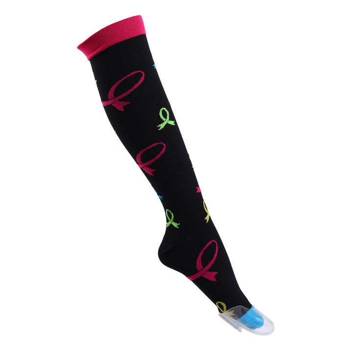 Wholesale Sports Elastic Compression Nurse Leggings High Long Running Socks JDC-SK-YshiR001