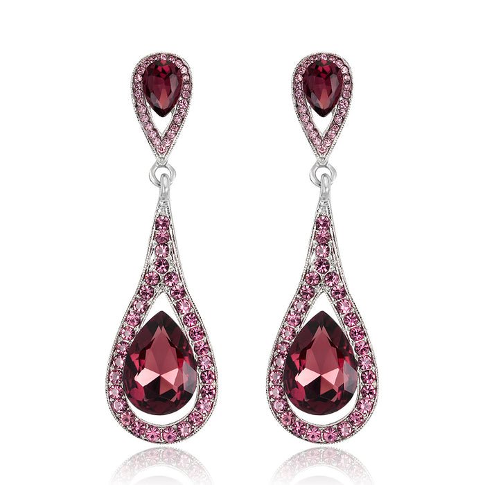 Jewelry WholesaleWholesale rhinestone long alloy earrings JDC-ES-GSDB016 Earrings 丹比华比 %variant_option1% %variant_option2% %variant_option3%  Factory Price JoyasDeChina Joyas De China