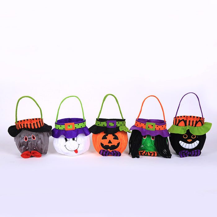 Wholesale Gift Bags Non Woven Halloween Witch Pumpkin Tote Candy Bag MOQ≥2 JDC-GB-MinG001