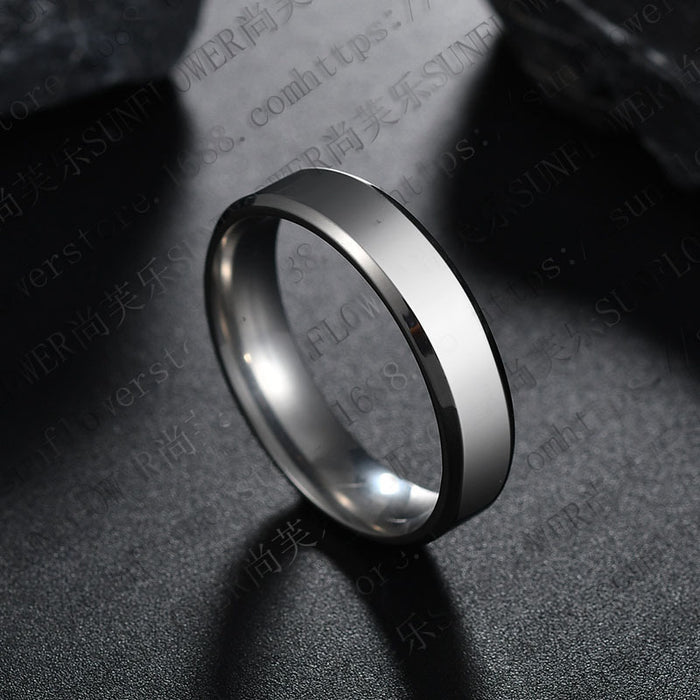 Wholesale Stainless Steel Tricolor Glossy Mirror Men's Ring JDC-RS-RXSFL018