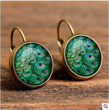 Wholesale Mandala Earrings Time Stone Ear Hooks MOQ≥2 JDC-ES-Fangt002