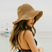 Jewelry WholesaleWholesale Foldable Straw Hat Beach Hat JDC-FH-Weilan005 Fashionhat 微蓝 %variant_option1% %variant_option2% %variant_option3%  Factory Price JoyasDeChina Joyas De China