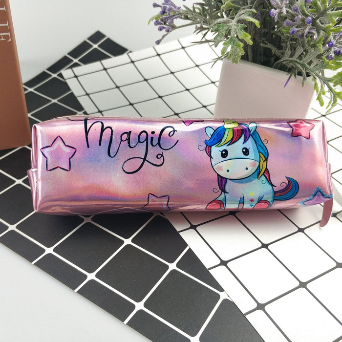 Wholesale Cartoon Laser Leather Pencil Bag MOQ≥2 JDC-PB-SKX001