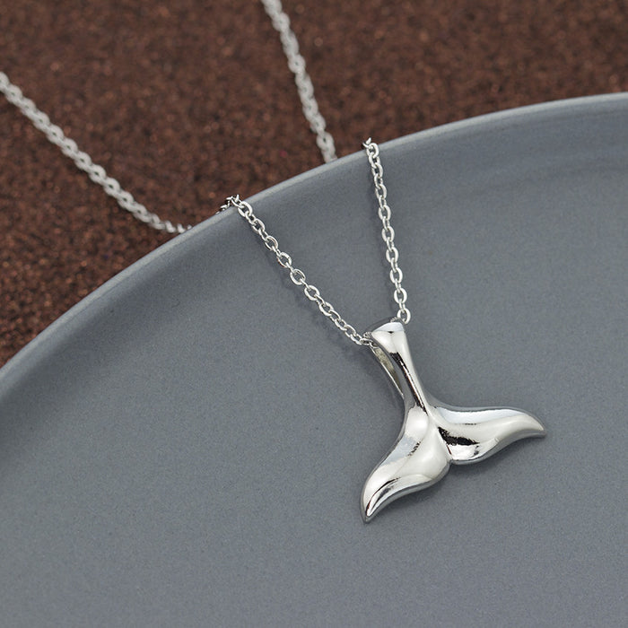 Jewelry WholesaleWholesale Dolphin Stainless Steel Exquisite Pendant Necklace JDC-NE-MJ013 Necklaces 萌葭 %variant_option1% %variant_option2% %variant_option3%  Factory Price JoyasDeChina Joyas De China