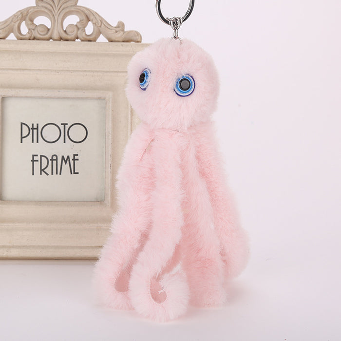 Jewelry WholesaleWholesale Octopus Hairball Keychain Pendant JDC-KC-WuoD026 Keychains 沃铎 %variant_option1% %variant_option2% %variant_option3%  Factory Price JoyasDeChina Joyas De China