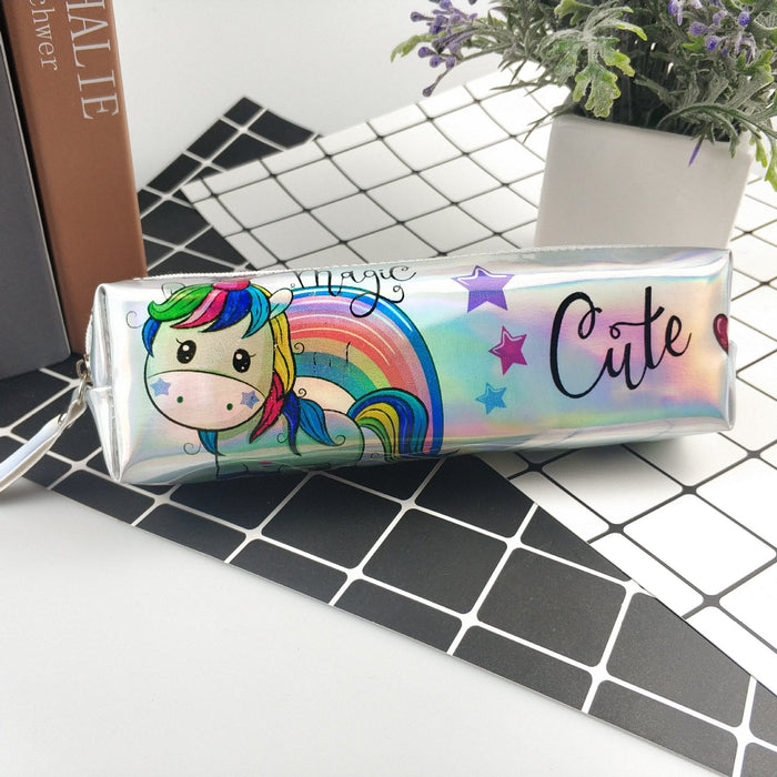 Wholesale Cartoon Laser Leather Pencil Bag MOQ≥2 JDC-PB-SKX001