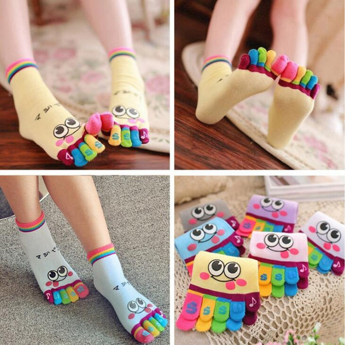 Wholesale Sock Cotton Five Toe Socks Cute Cartoon JDC-SK-YuQ002