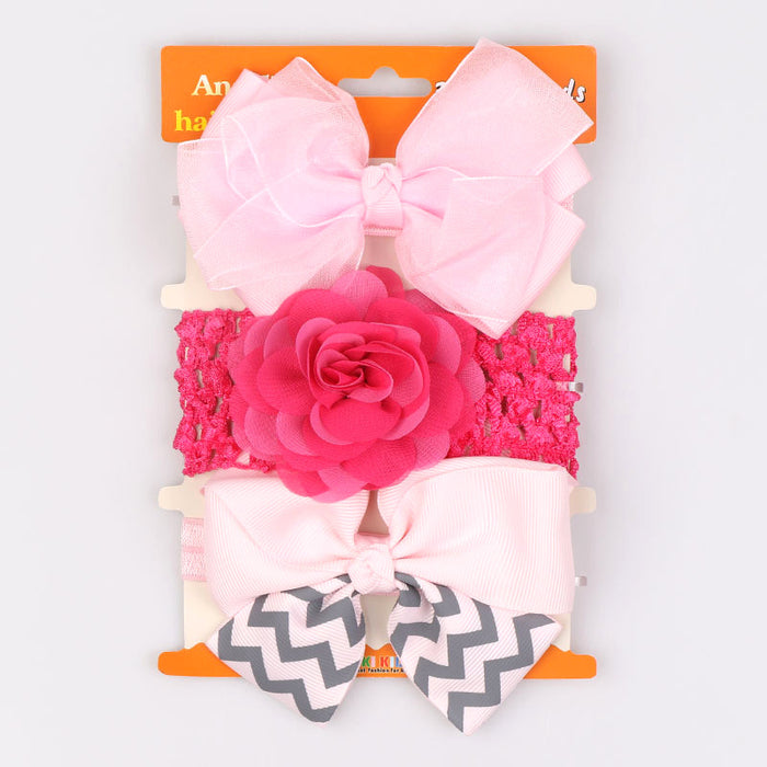 Wholesale kids hair accessories set cute baby bow hair band MOQ≥2 JDC-HD-MeiQ001