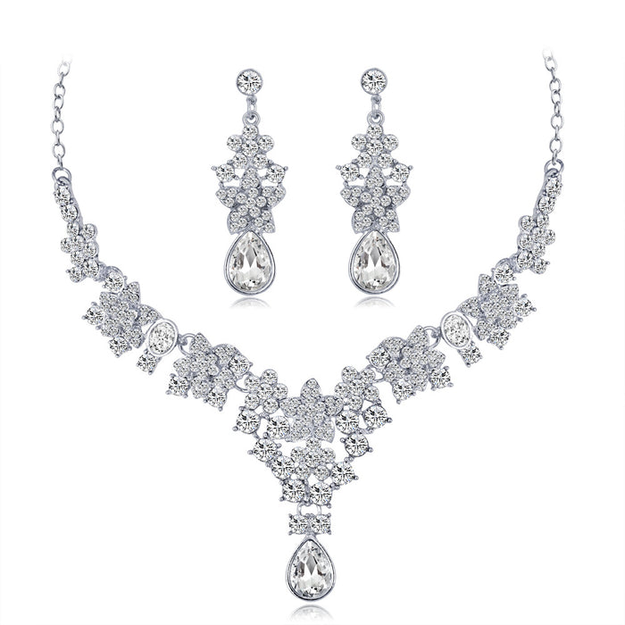 Jewelry WholesaleWholesale bridal wedding necklace earrings set dress necklace JDC-NE-GSDB011 necklaces 丹比华比 %variant_option1% %variant_option2% %variant_option3%  Factory Price JoyasDeChina Joyas De China