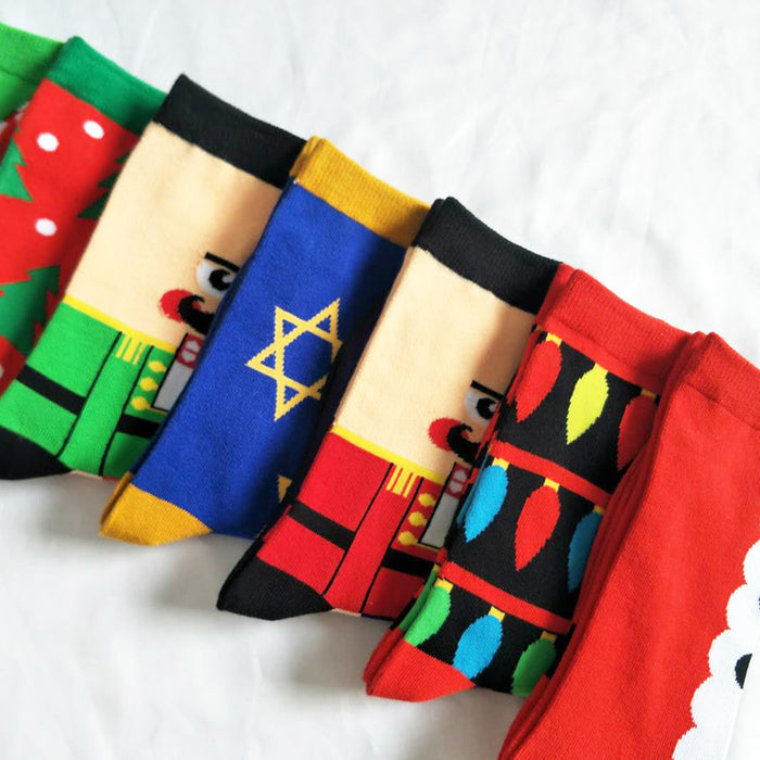 Wholesale Socks Spandex Christmas Cute Cartoon Breathable Socks JDC-SK-YiYan015