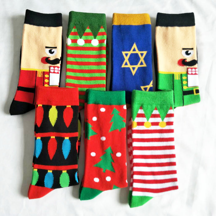 Wholesale Socks Spandex Christmas Cute Cartoon Breathable Socks JDC-SK-YiYan015