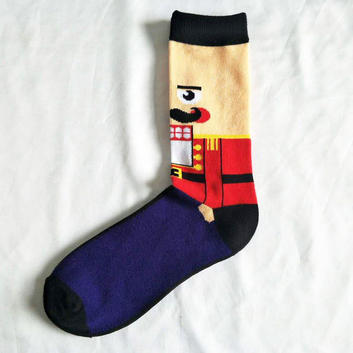 Wholesale Socks Spandex Christmas Cute Cartoon Breathable Socks JDC-SK-YiYan015