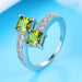 Jewelry WholesaleWholesale Green Zircon Copper Ring JDC-RS-MiMeng060 Rings 米萌 %variant_option1% %variant_option2% %variant_option3%  Factory Price JoyasDeChina Joyas De China