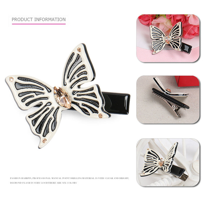 Wholesale Hair Clips Acetate Sheet Austrian Diamonds Small Butterfly JDC-HC-jinhe015