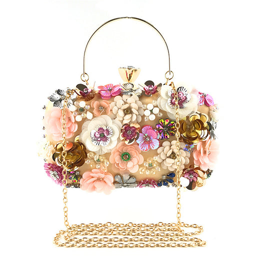 Jewelry WholesaleWholesale Handmade Flower Beaded Shoulder Bag JDC-SD-Hengm003 Shoulder Bags 恒美 %variant_option1% %variant_option2% %variant_option3%  Factory Price JoyasDeChina Joyas De China