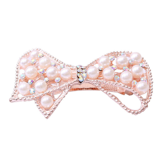 Wholesale Hair Clips Alloy Rhinestone Small Butterfly Spring JDC-HC-MengP003