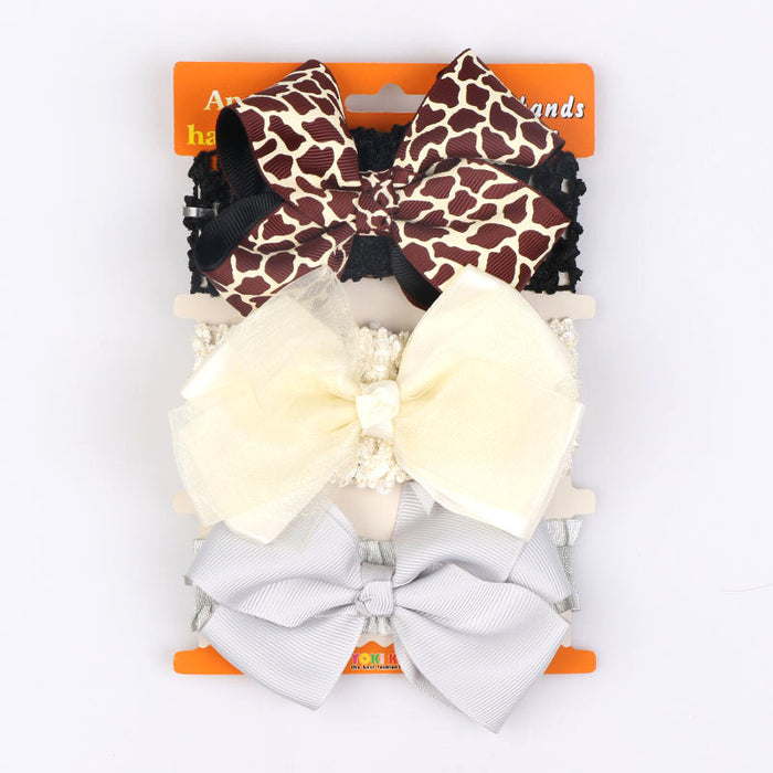 Wholesale kids hair accessories set cute baby bow hair band MOQ≥2 JDC-HD-MeiQ001