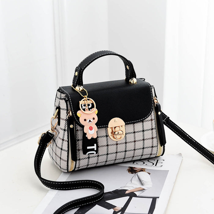 Wholesale Shoulder Bags PU Plaid Tote Bags JDC-SD-Luqiao003