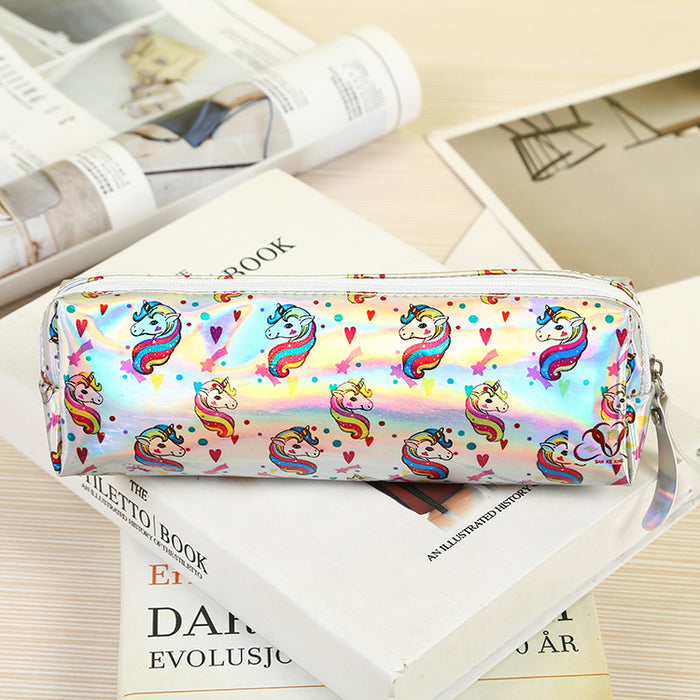 Wholesale Cartoon Laser Leather Pencil Bag MOQ≥2 JDC-PB-SKX004