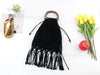 Jewelry WholesaleWholesale Cotton Thread Woven Wood Handle Portable Fringe Beach Bag JDC-HB-FFC002 Handbags 非凡草 %variant_option1% %variant_option2% %variant_option3%  Factory Price JoyasDeChina Joyas De China