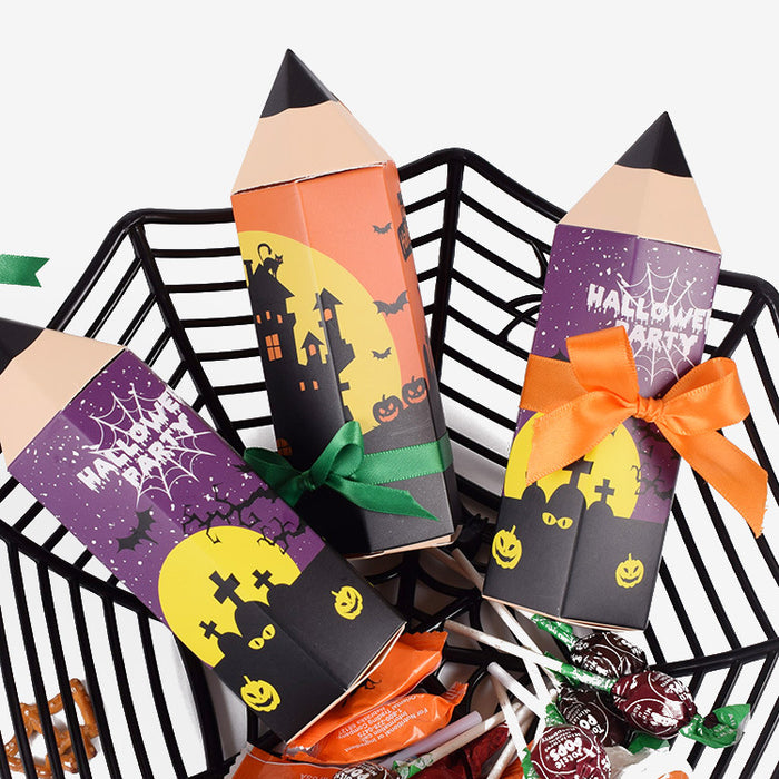 Wholesale Halloween Candy Box Yourself Folding Packaging Box Pencil Shape MOQ≥50 JDC-JP-HuaiB002